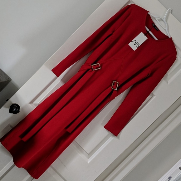Zara Dresses & Skirts - Zara buckled midi dress